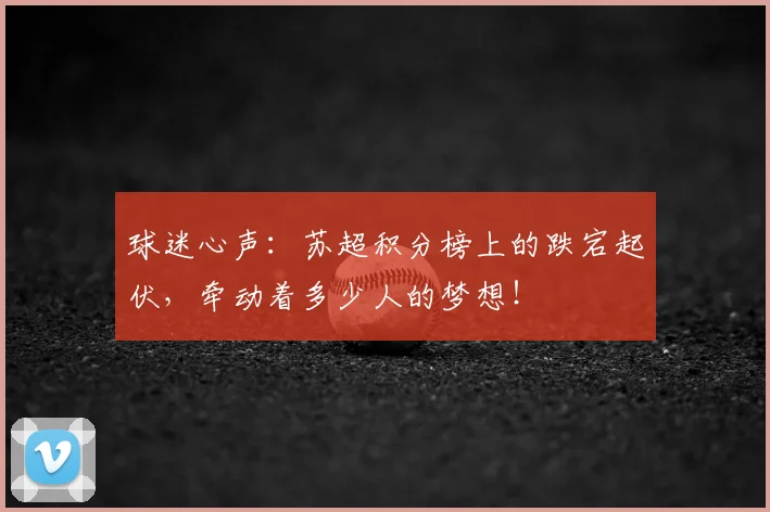 球迷心声：苏超积分榜上的跌宕起伏，牵动着多少人的梦想！