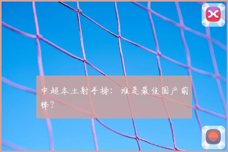 中超本土射手榜：谁是最佳国产前锋？